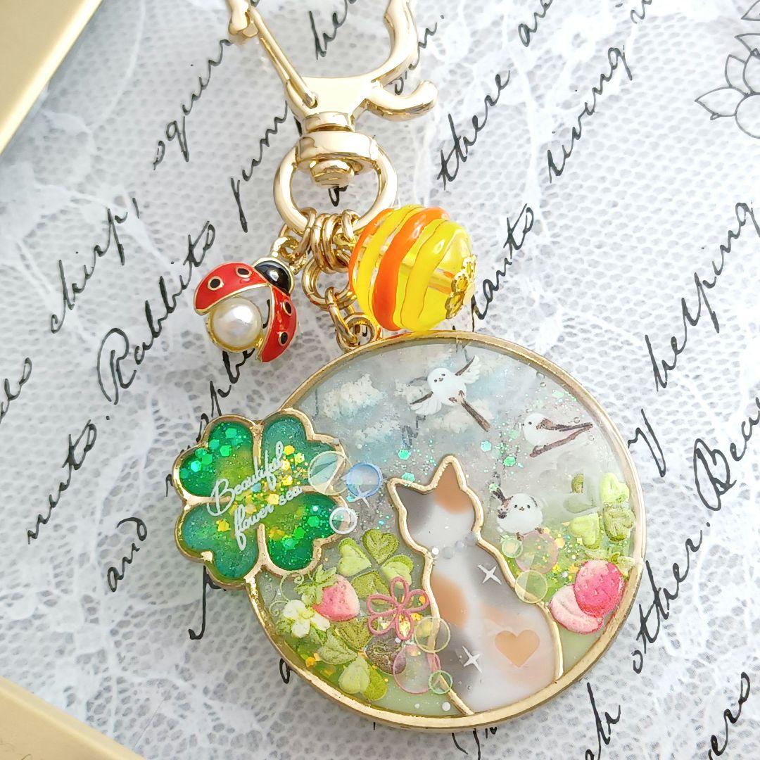 白雪の天使♡アマビエさん　他レジンキーホルダー計6点　ハンドメイド