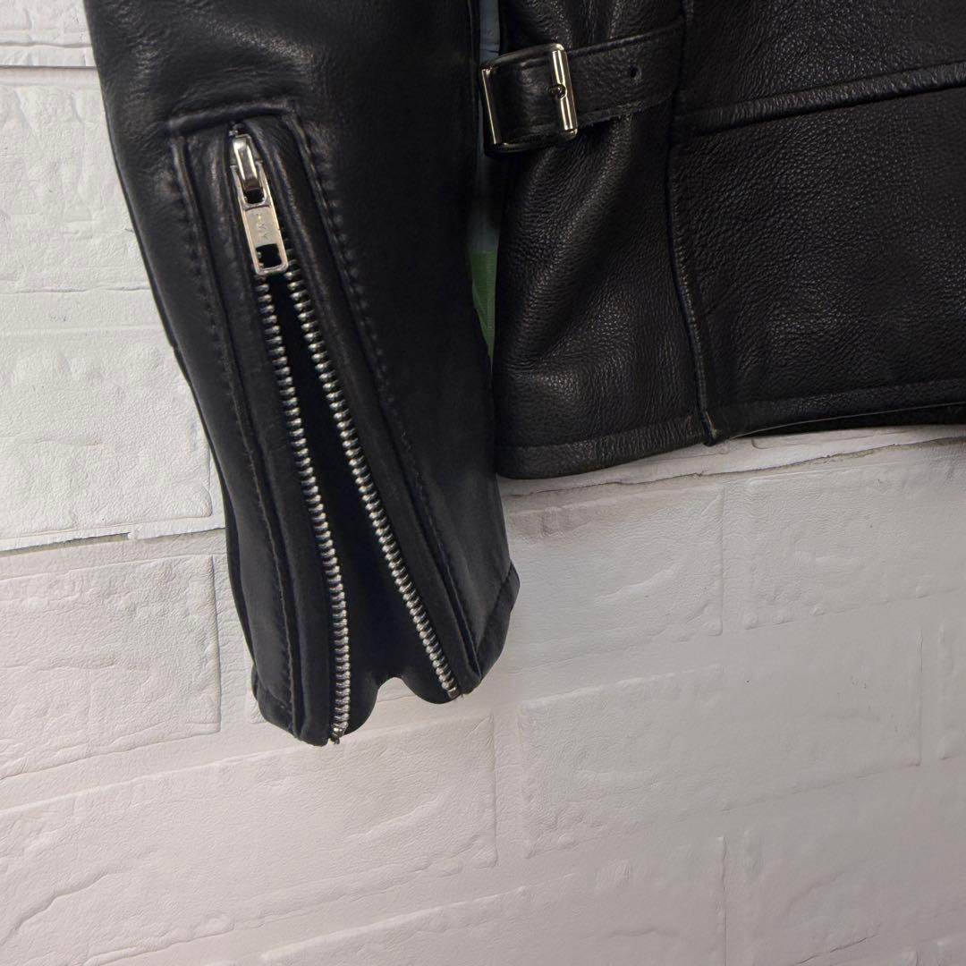 【羽刺繍】 DEGNER ライダース レザー ジャケット 本革 可愛い