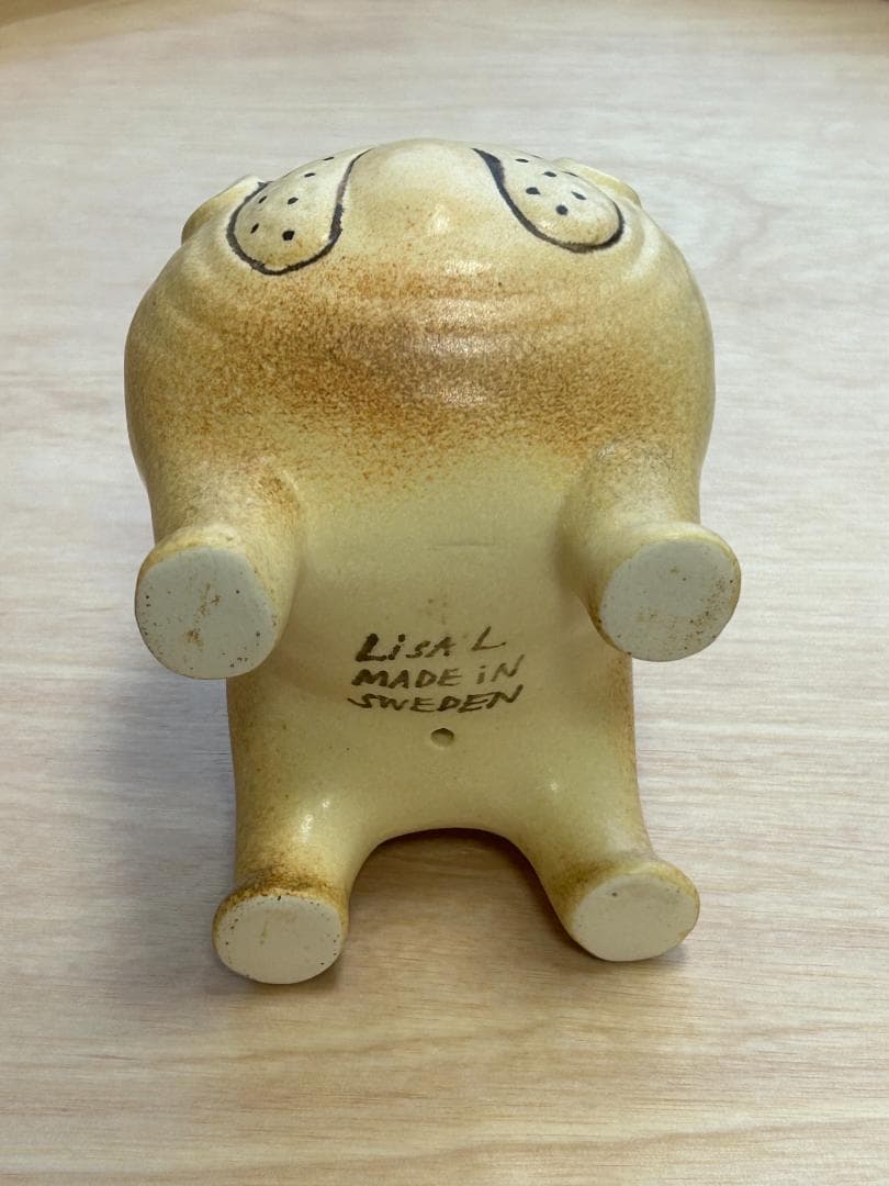 最終値下リサ ラーソン（LISA LARSON) ブルドッグ陶器置物ブラウン M