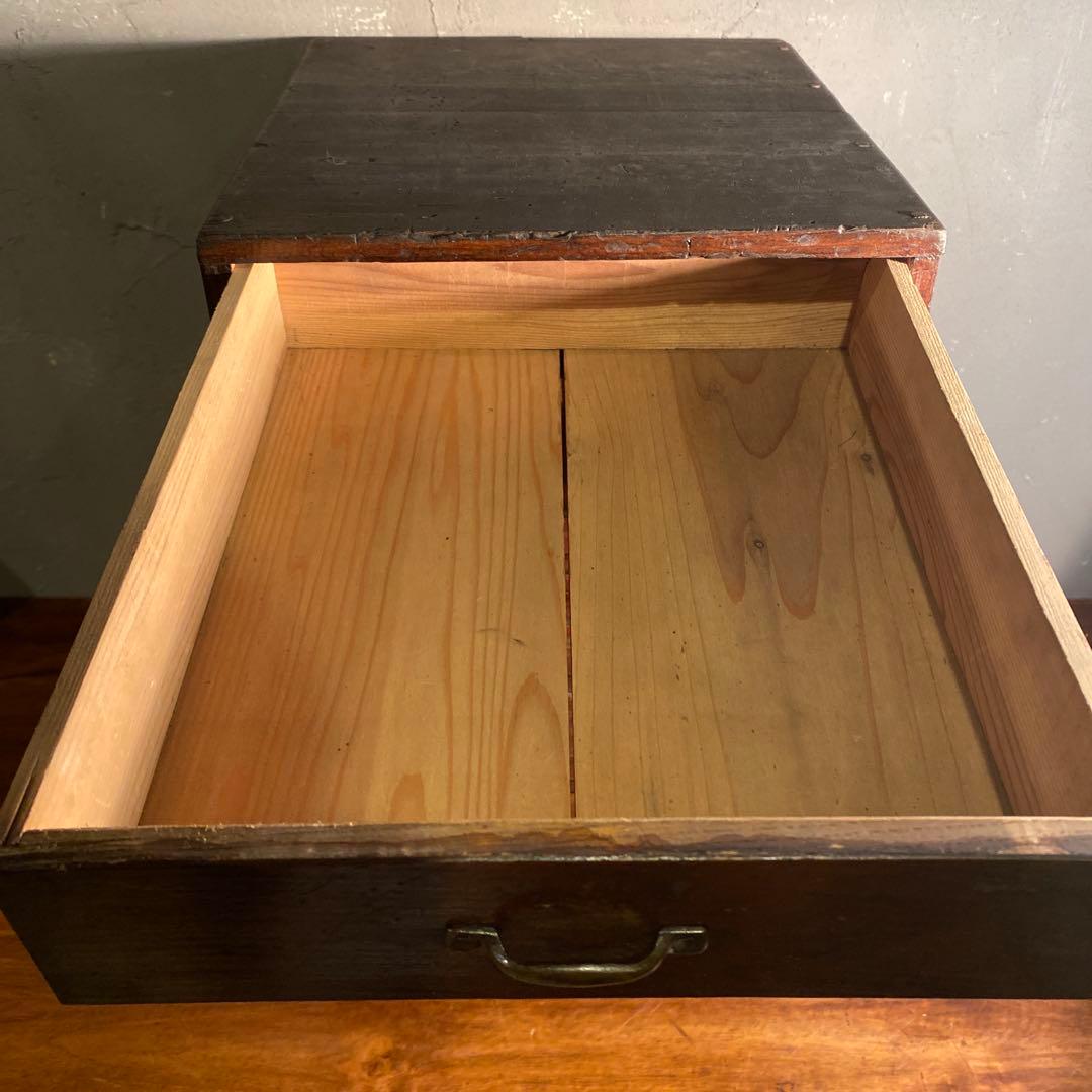 時代物 虫喰い 五段小引き出し 大正 昭和初期 小家具 古民家 骨董品 時代箪笥