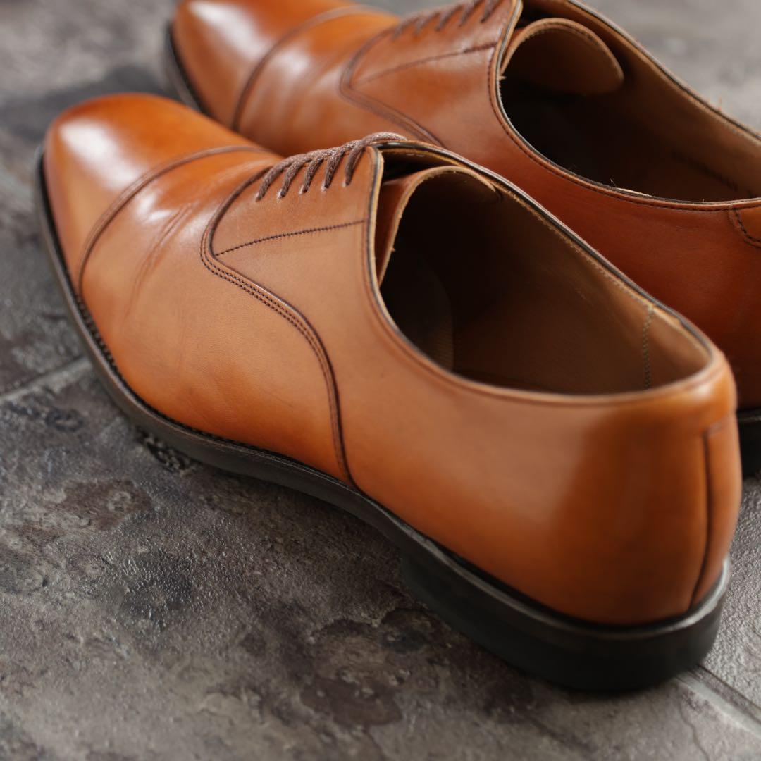 リーガル　内羽根ストレートチップ　265 茶