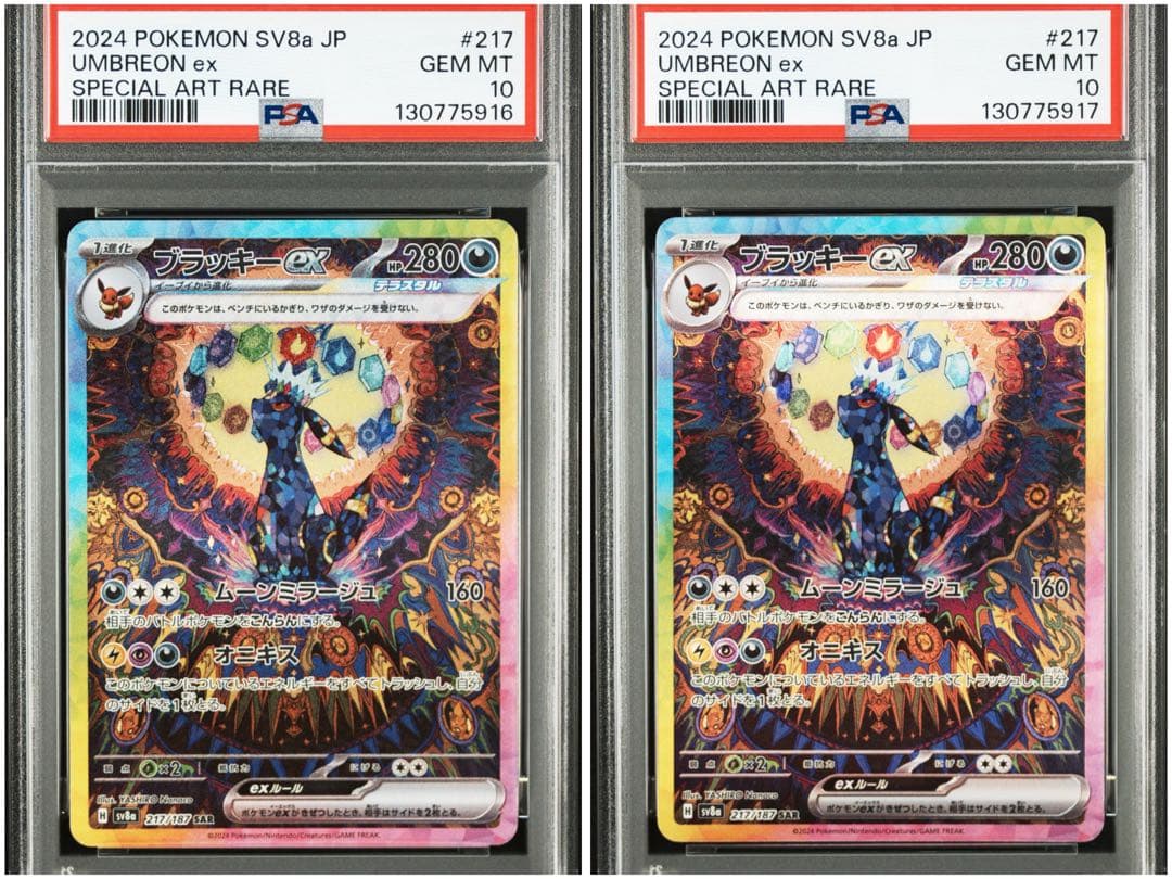 【PSA10 連番】ブラッキーex SAR テラスタルフェスex 217/187