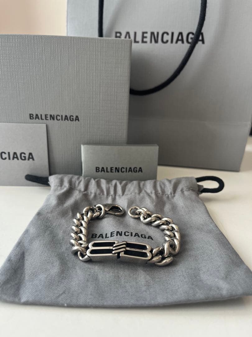 【超美品】BALENCIAGA シルバーブレスレット