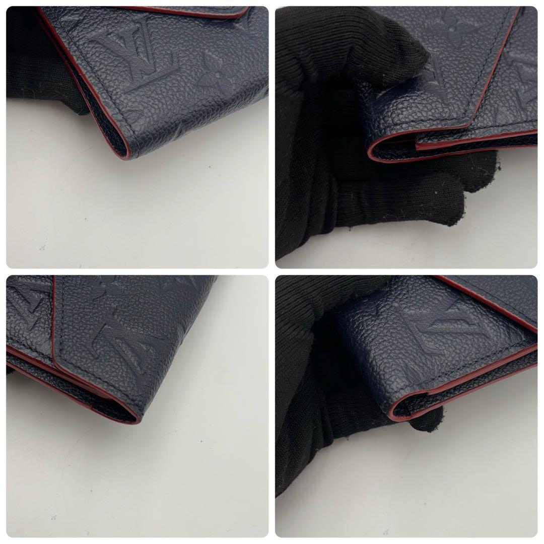 極美品　ヴィトン ポルトフォイユ ヴィクトリーヌ アンプラント　紺
