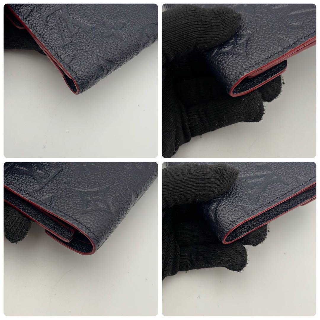 極美品　ヴィトン ポルトフォイユ ヴィクトリーヌ アンプラント　紺