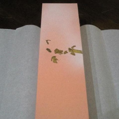 短冊　歌用　古代色ぼかし　朱　新品未使用