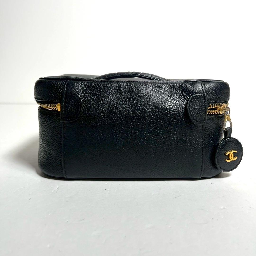 【美品✨】シャネル バニティバッグ ハンドバッグ キャビアスキン ブラック