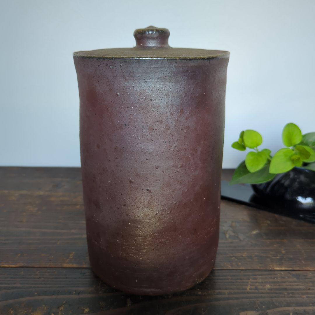 骨董品　陶芸　茶道具　備前焼　水指 細水指　宝山窯　森善一郎（陶号　宝山）