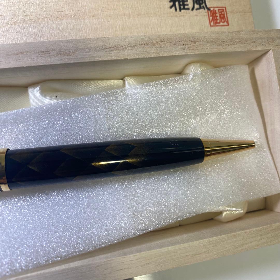 新品・未使用✨　輪島塗 蒔絵　ボールペン 黒 梟　フクロウ　東山雅風　高級