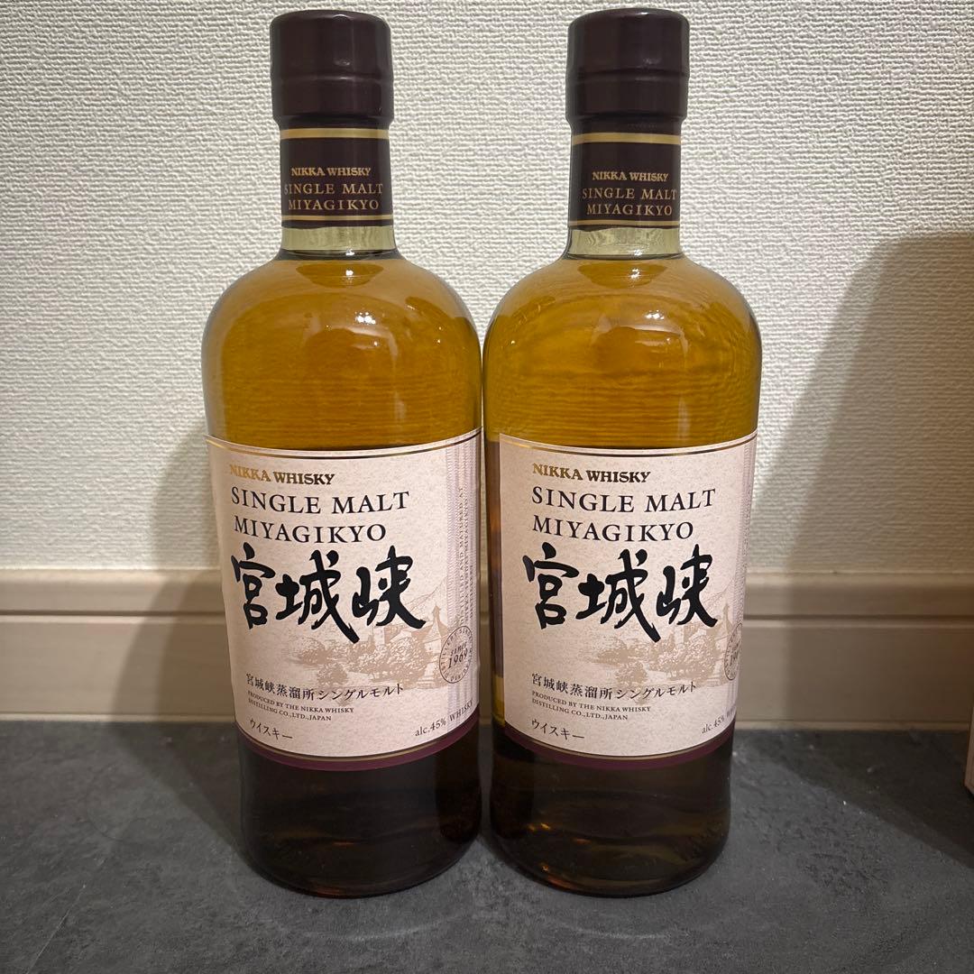ニッカウイスキー シングルモルト 宮城峡 700ml 2本 ギフト箱付き