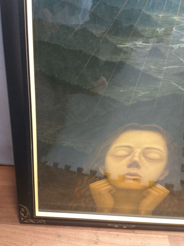 相馬武夫絵画　期待　1983年7月　ミケランジェロによる　外寸約83×55cm