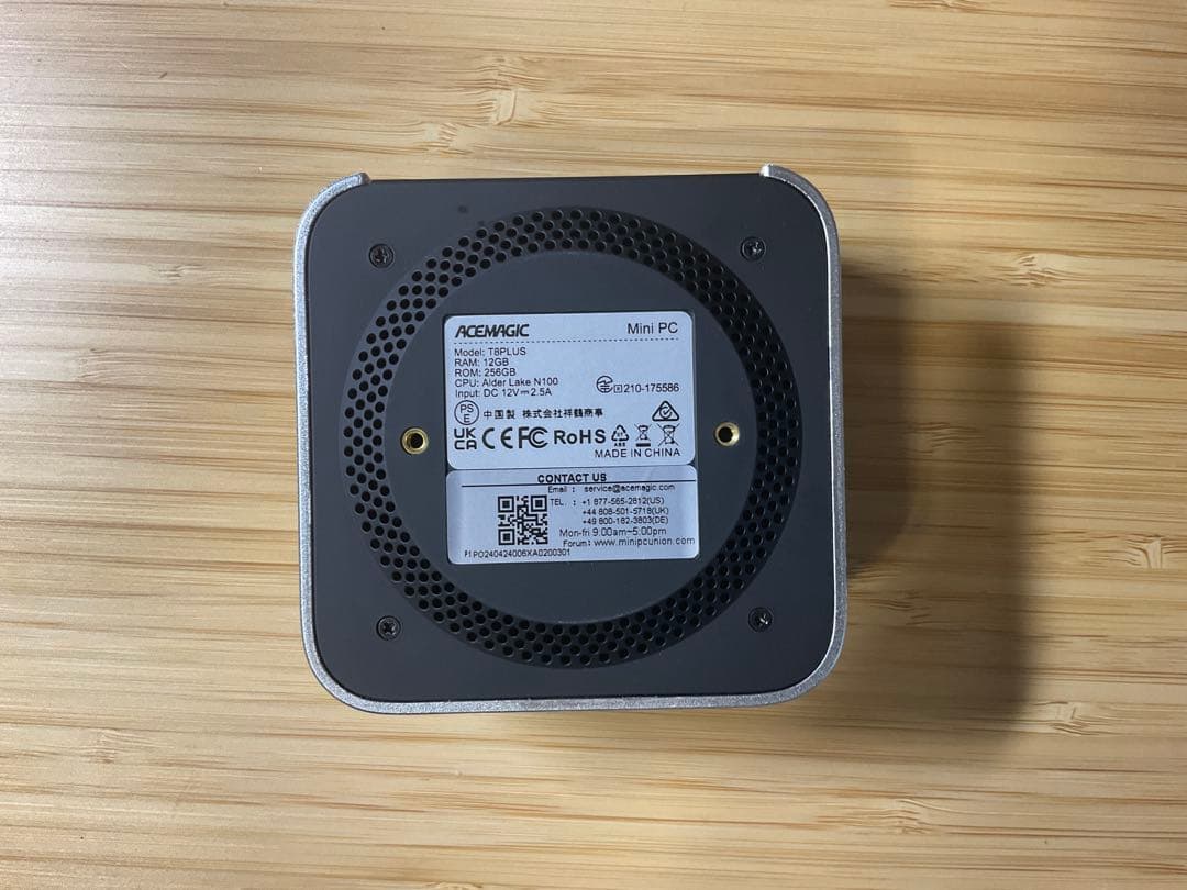 ACEMAGIC N100 メモリ　12g 容量　256g