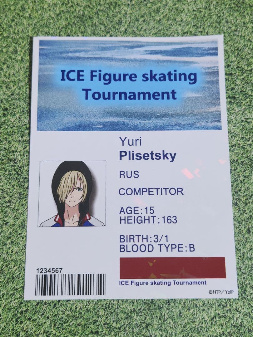 【希少】ユーリ!!! on ICE スタッフパス ポストカード ユーリ