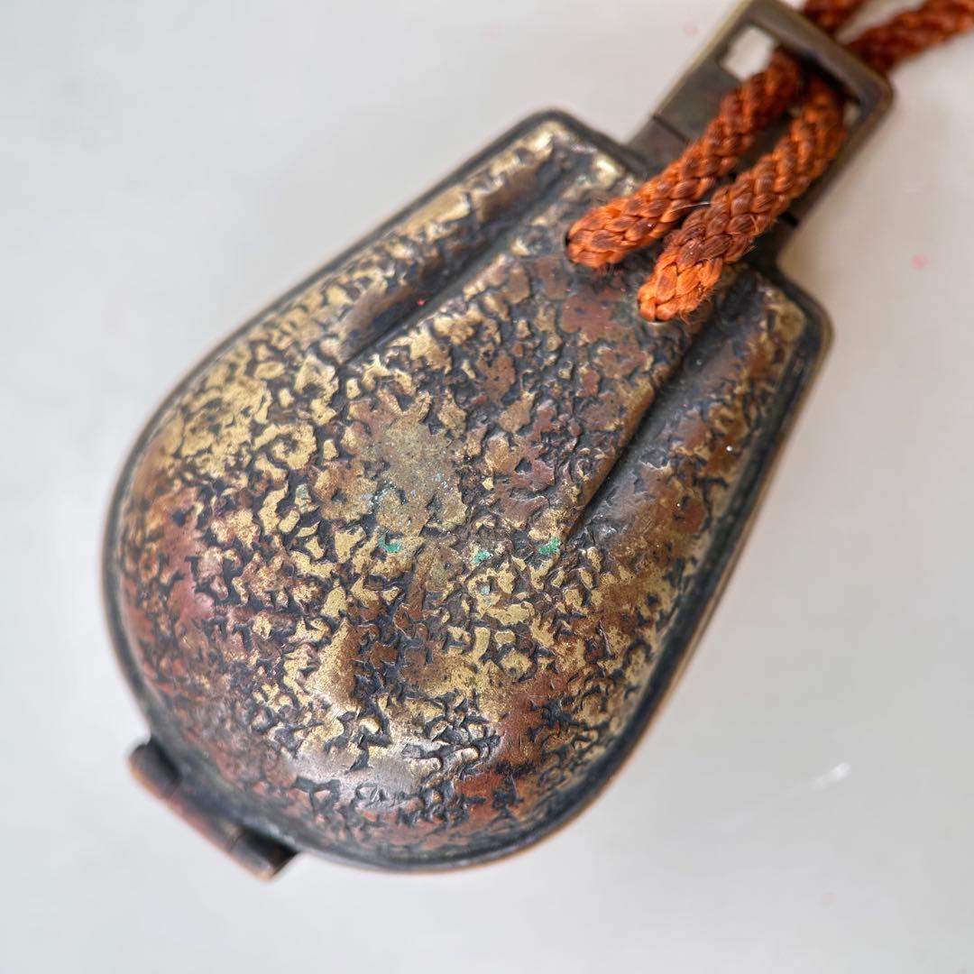 印籠 木製 金属製 銀色彫刻