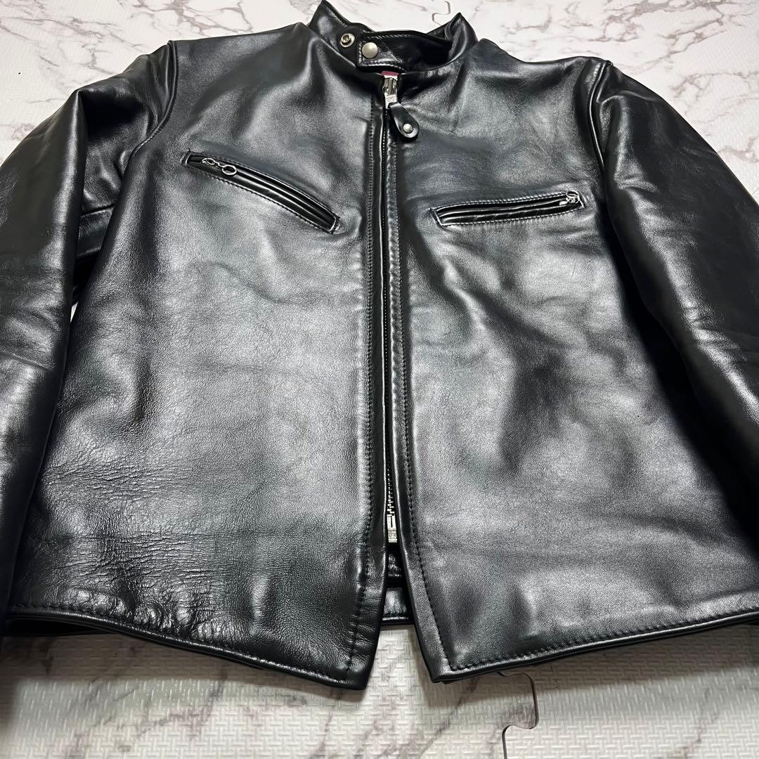 k*9様 極美品✨schott シングルライダース ホースハイド 38 641x