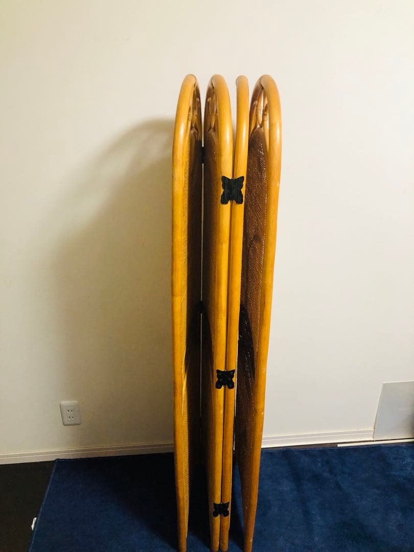 ラタン パーテーション 4枚 衝立 スクリーン 間仕切り