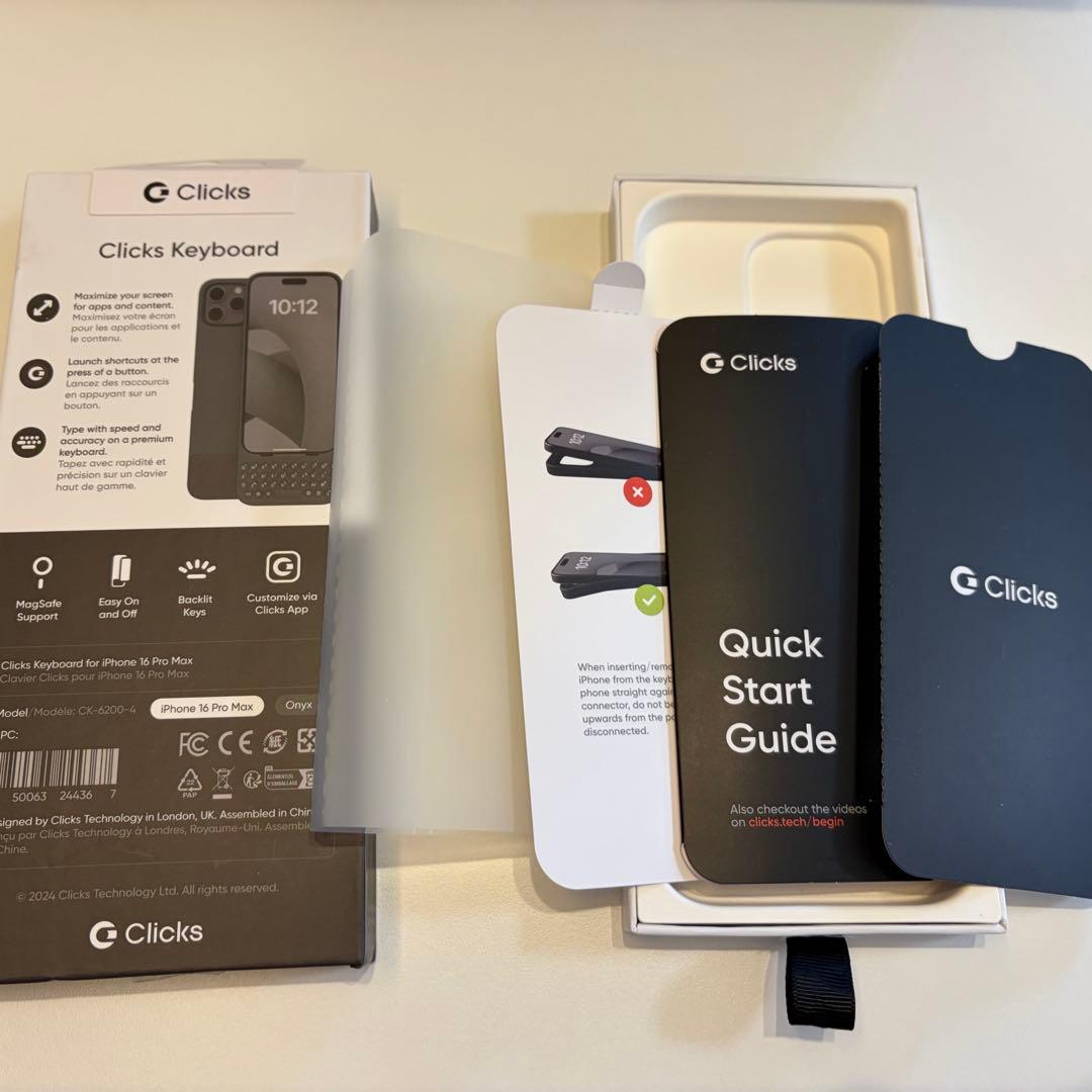 Clicks Keyboard iPhone 16 Pro Max用ケース