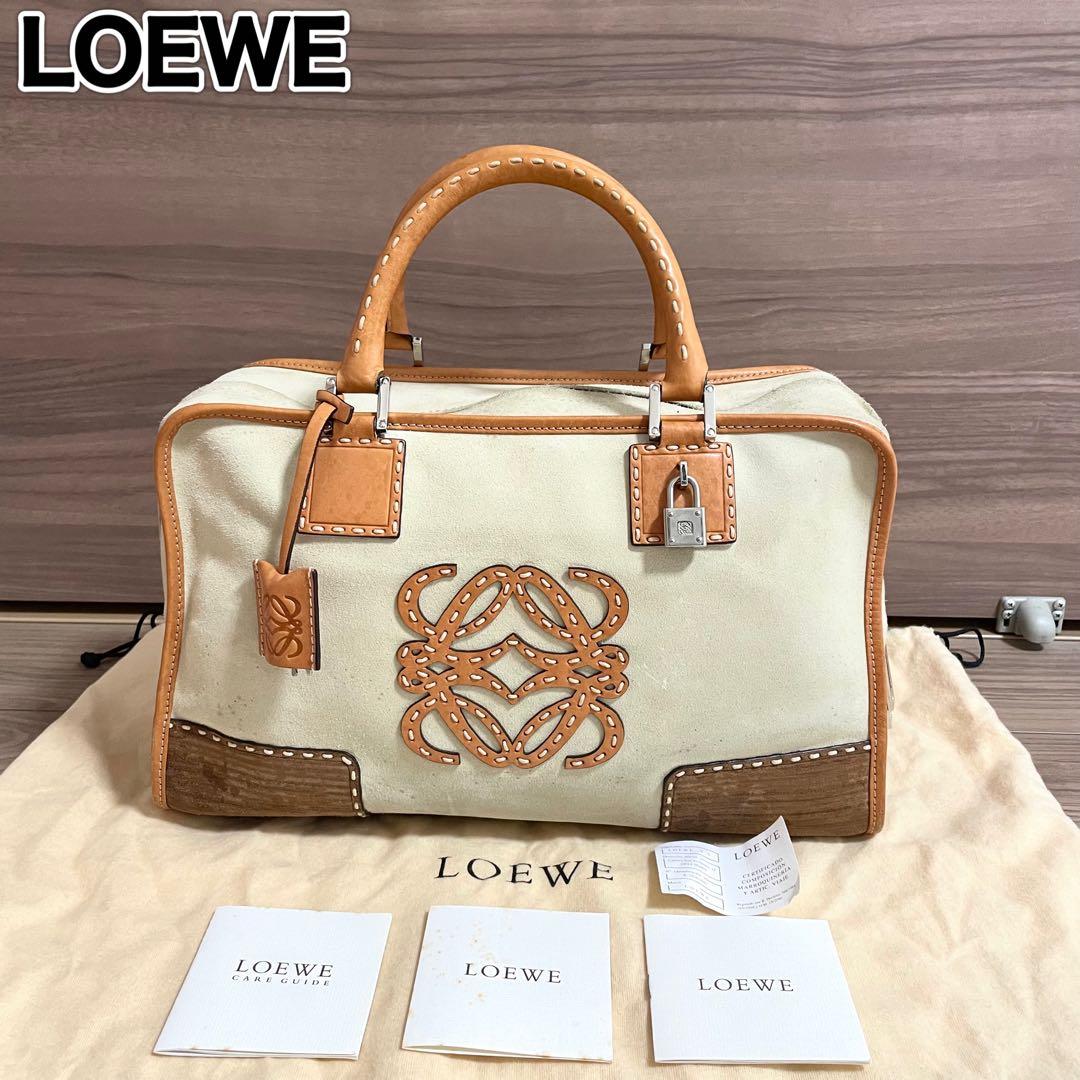 超希少/ロエベ　ハンドバッグ　アマソナ36 アナグラム　2007年限定　ベージュ