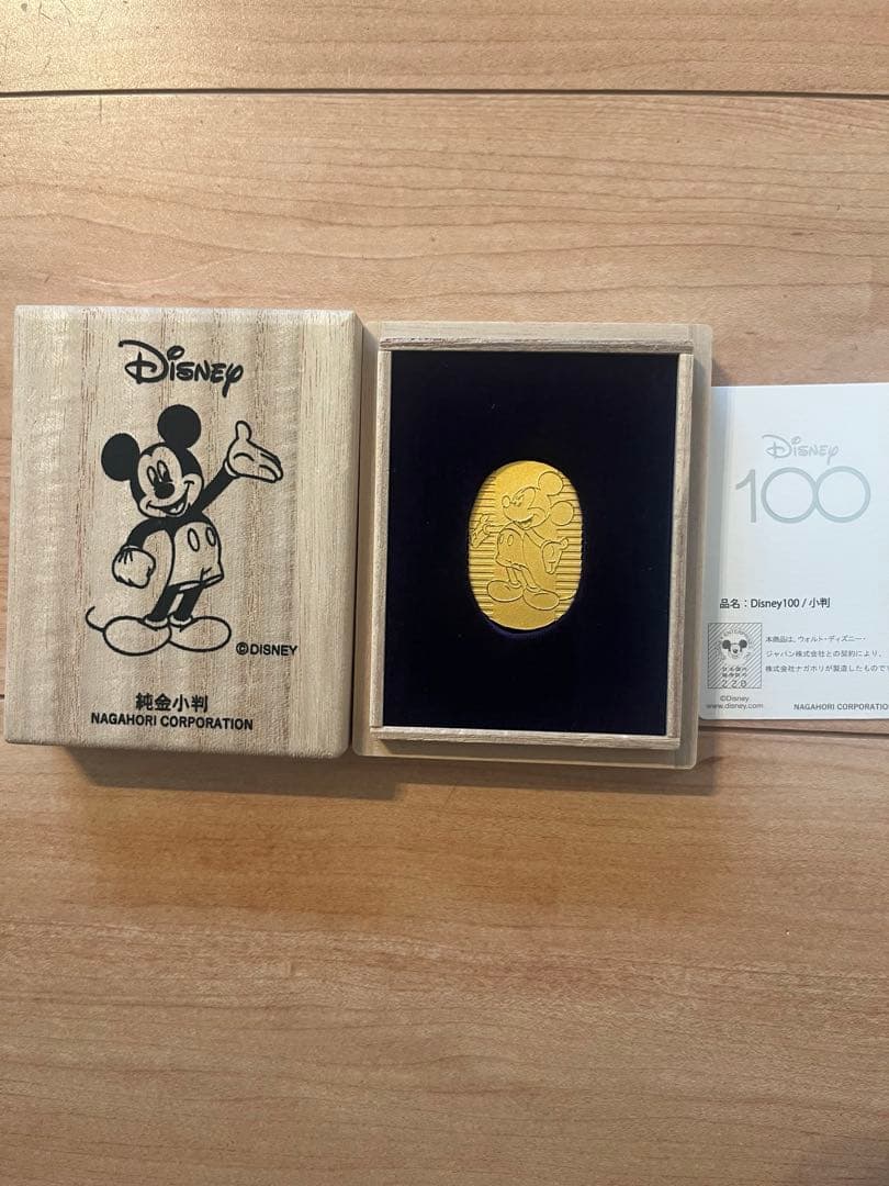 Disney 100周年記念 ミッキーマウス 純金小判