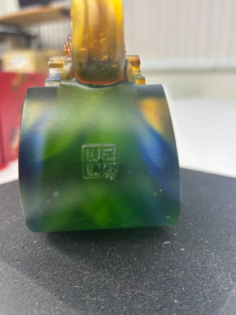 ガラス製ドラゴン彫刻装飾品