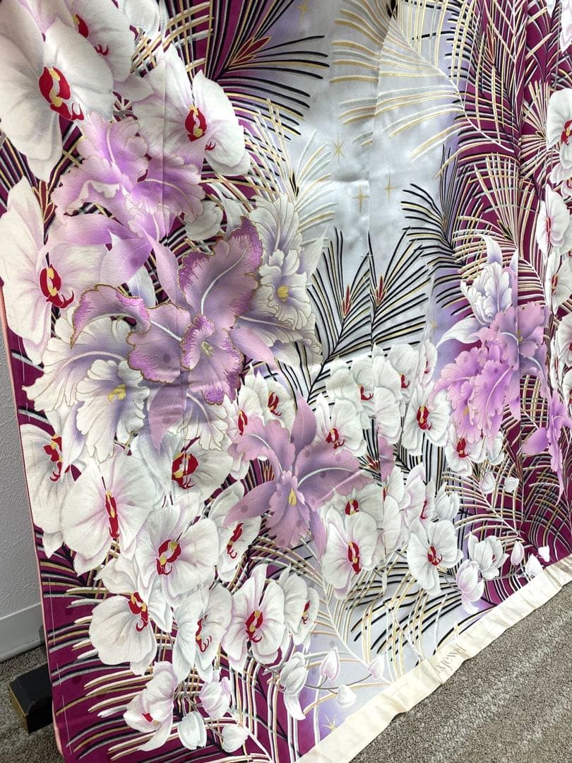 振袖 Luxjewel 仮絵羽 刺繍 金彩 銀彩 正絹 未仕立て品 八掛付き