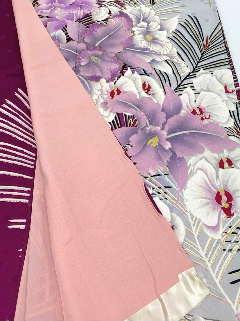 振袖 Luxjewel 仮絵羽 刺繍 金彩 銀彩 正絹 未仕立て品 八掛付き