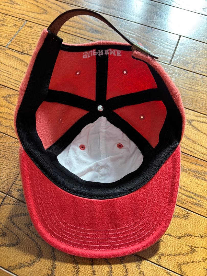 Supreme キャップ サーモンピンク