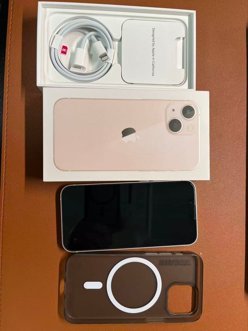 【美品】Apple iPhone 13mini ピンク本体&ガラスフィルム