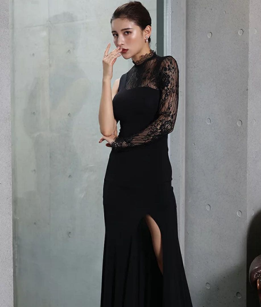 【未使用】rinfarre ブラック ロングドレス M