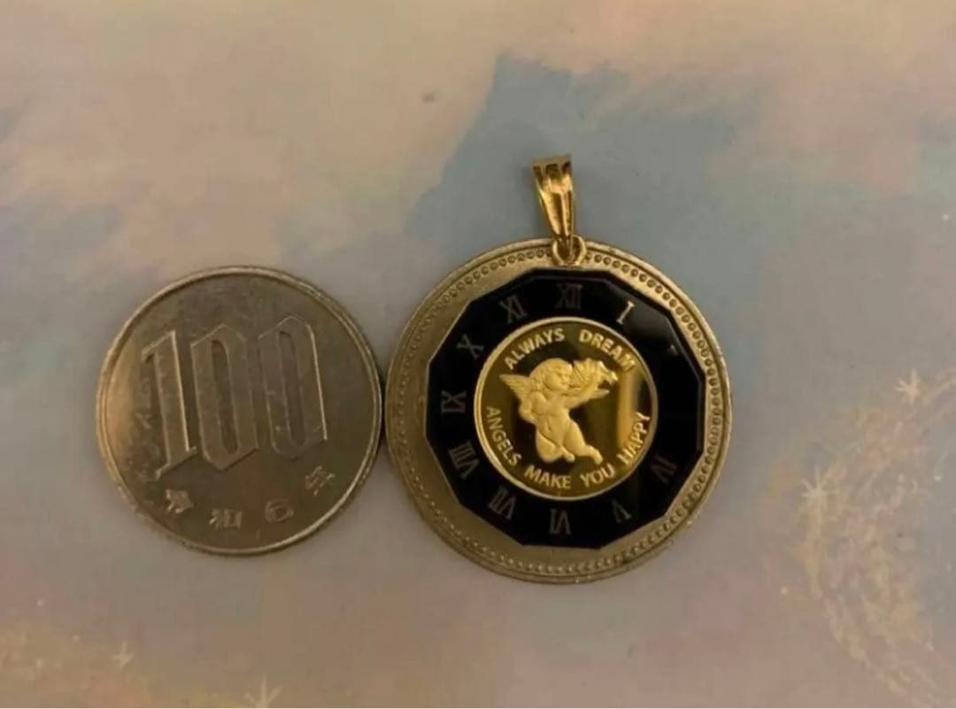 K24ネックレストップ K18枠 ツバル ペンダントトップ