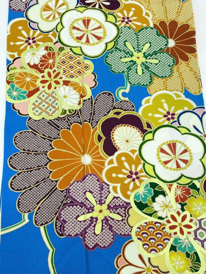 振袖 豪華 刺繍 金彩 大輪 身丈166cm 撥水加工済