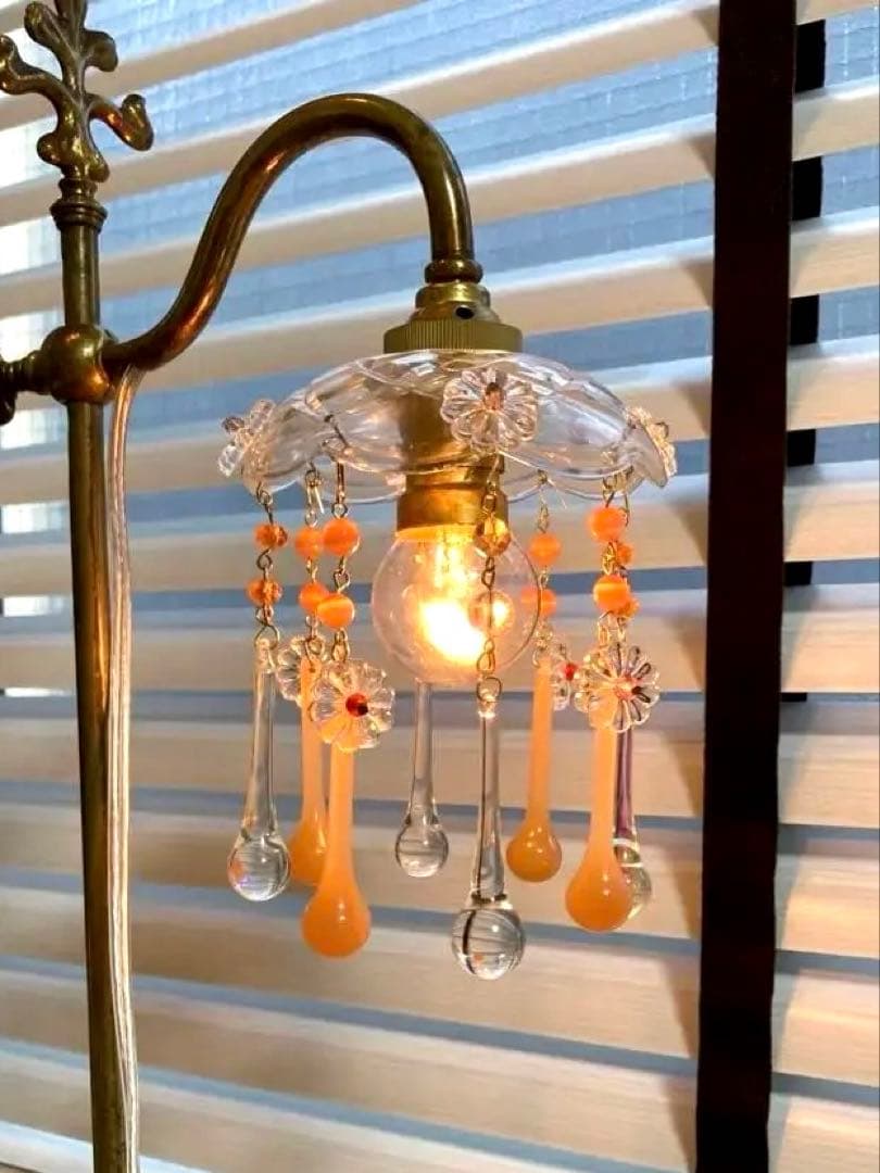 （専用）ミニシャンデリア　1920年　（オレンジドロップ）　オパリン　フランス