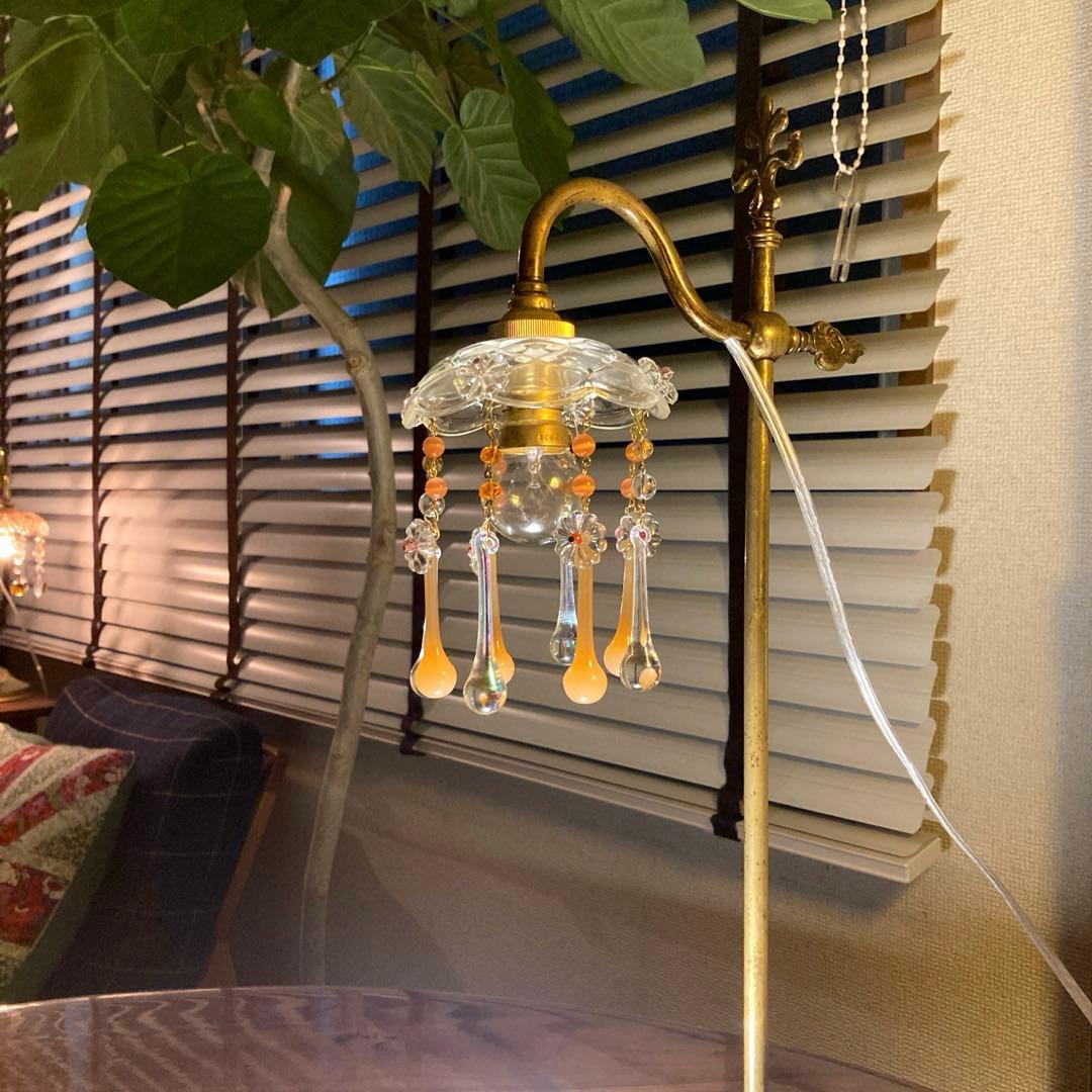 （専用）ミニシャンデリア　1920年　（オレンジドロップ）　オパリン　フランス