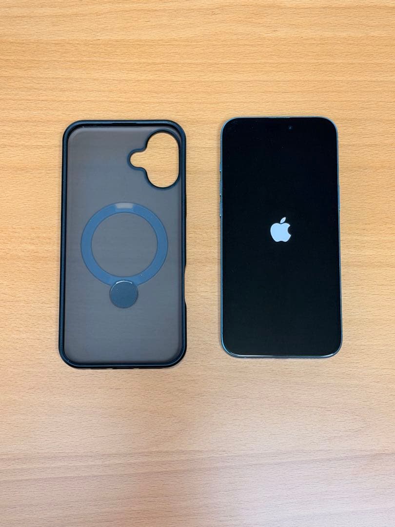 Apple iPhone 16 Plusティール　バッテリー100% ケース付き