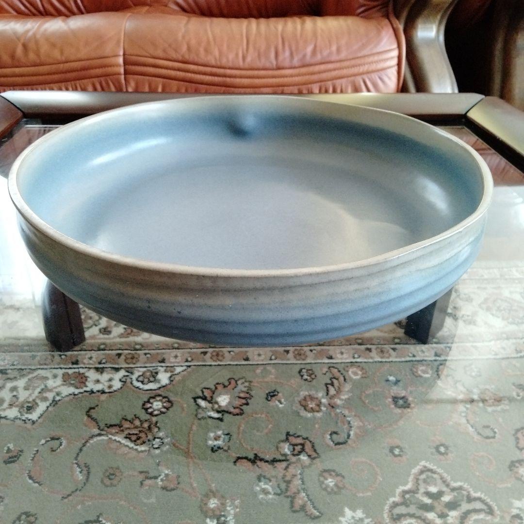 中国骨董　水盤 文房具【超大水盤、青磁洗】旧家蔵陶磁器名品　希少貴重コレクション