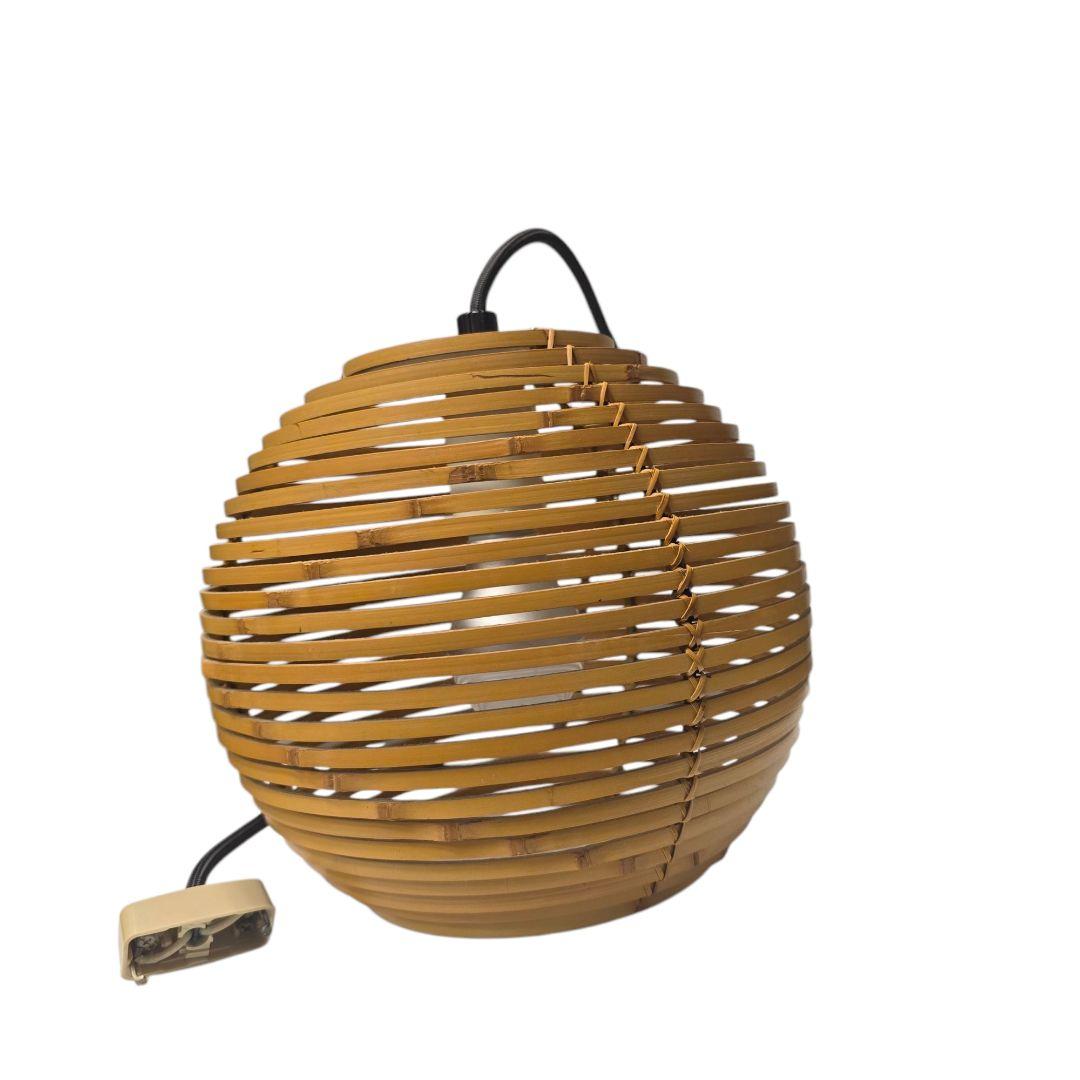 希少Yamagiwa 町田悟 竹細工 和モダン ランプ 照明 ビンテージ