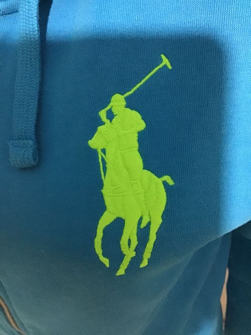 ★ラルフローレン★Y2K ビッグポニー ブルー ターコイズ パーカー