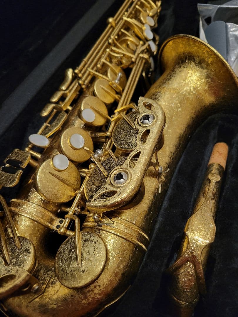 アンティグアAntigua パワーベルアルトサックス マウスピースとスタンド付き