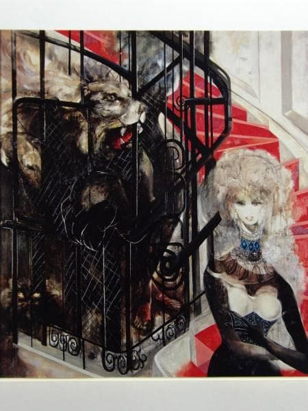 鶴岡義雄、ラ・サンスール、希少限定大判画集画、新品高級額装付