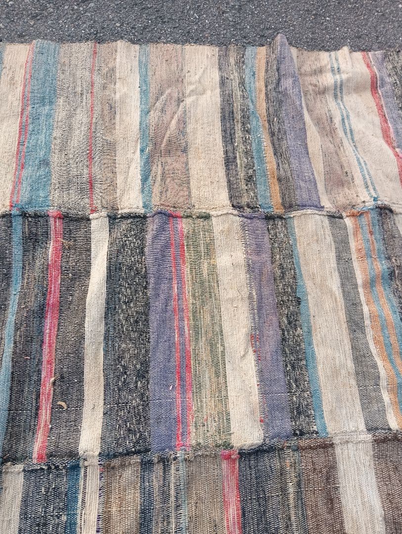 裂き織り　古布　織物
