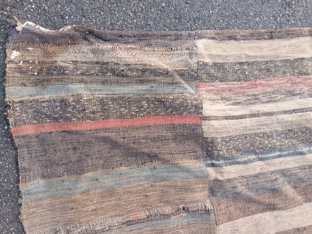 裂き織り　古布　織物