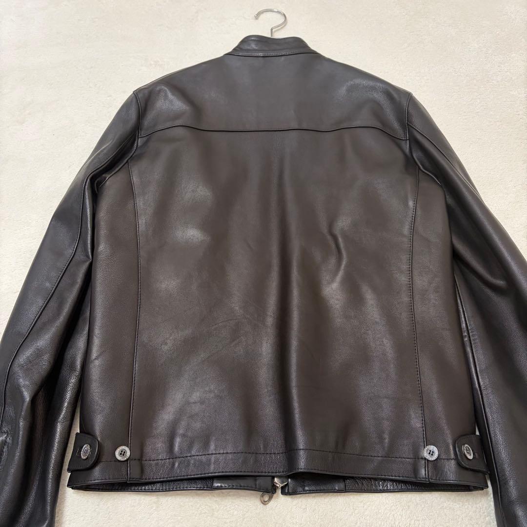 【美品】CINQUANTA メンズシングルライダース ブラック 46