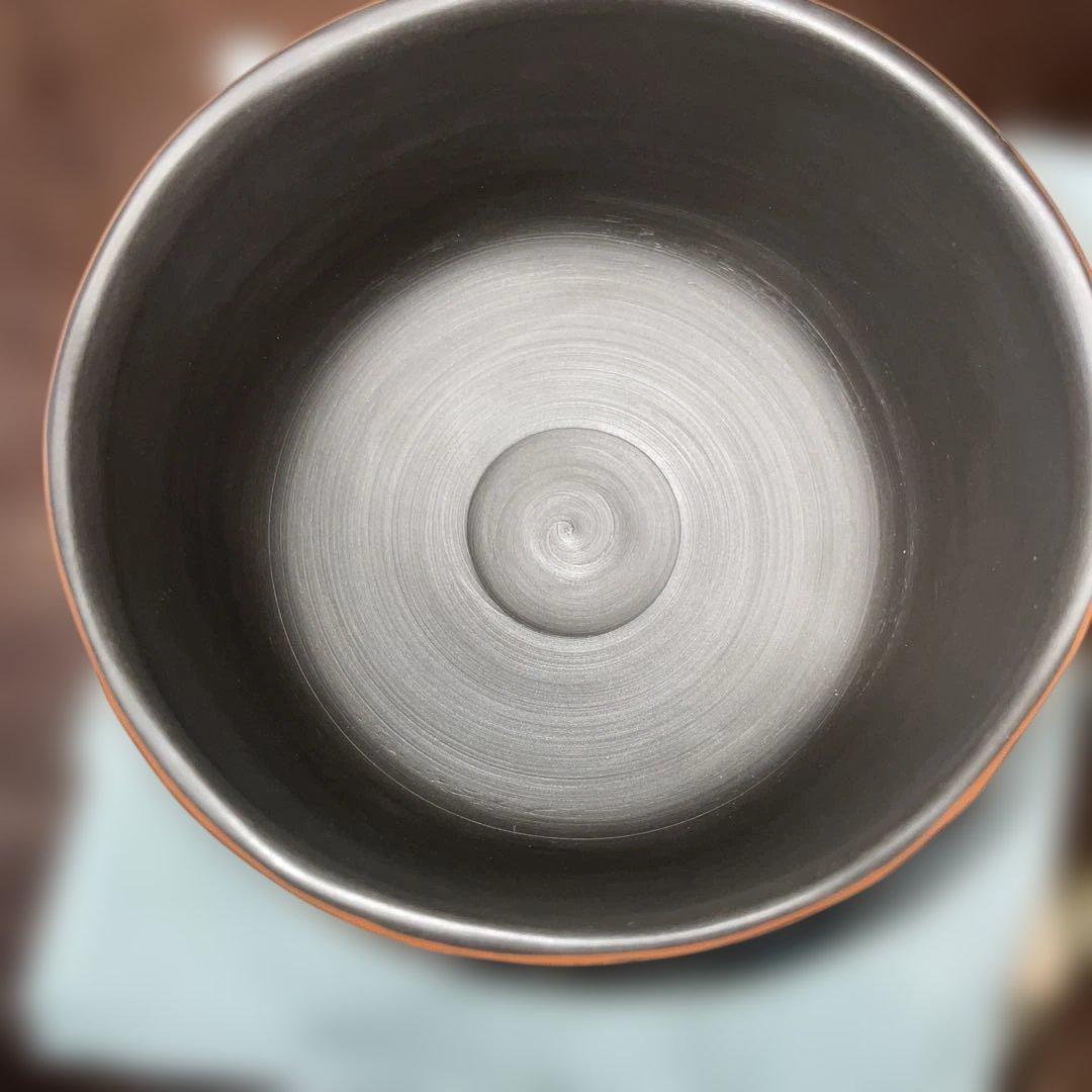 未使用 鯉江廣　茶碗 あけぼの彩　共箱 共布 略歴 茶道具 抹茶椀