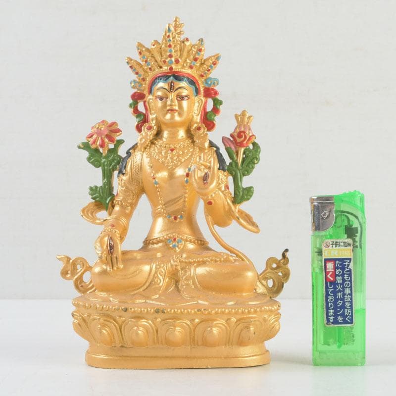 仏教美術　古銅鍍金　チベット仏　仏像　置物　V　9358
