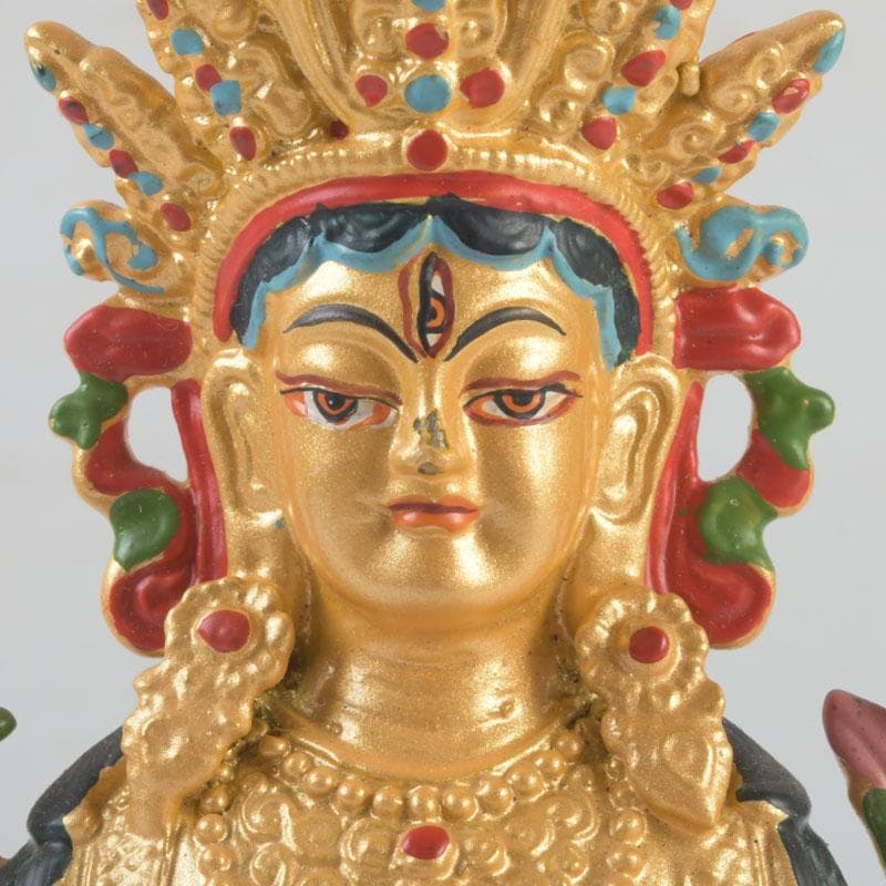 仏教美術　古銅鍍金　チベット仏　仏像　置物　V　9358