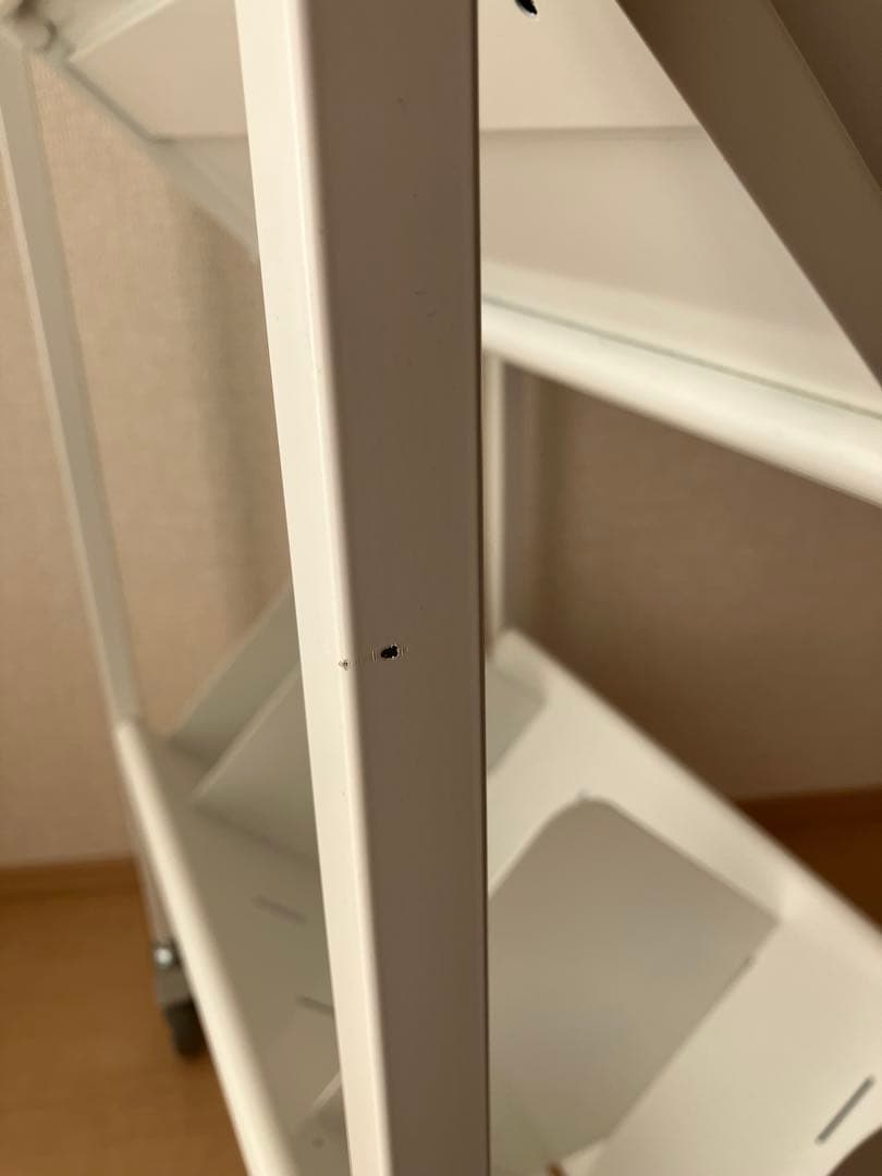 カルテワゴン ホワイト 2段式ワゴン 仕切り付き