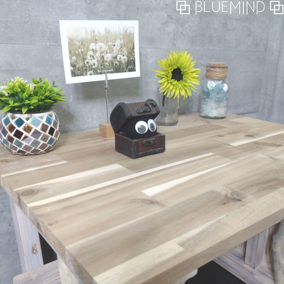 No.1099 化粧板がキレイなの流木の２段テーブル 流木インテリア