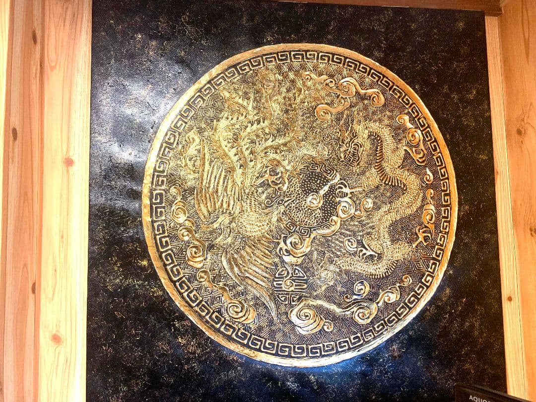 金鍍金鳳凰龍図