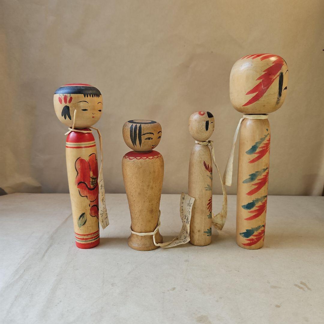 K194古珍品　伝統こけし4体