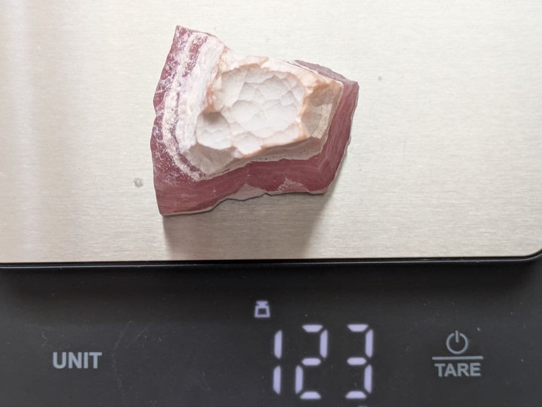 K*8様 北海道産 菱マンガン鉱 標本 123g ロードクロサイト